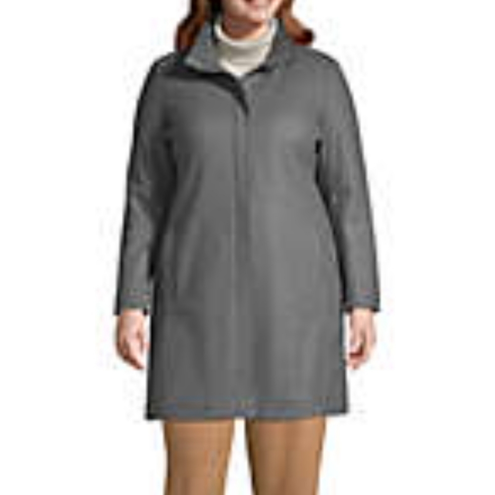 Womens plus size insulated wool coat lands end size 26W